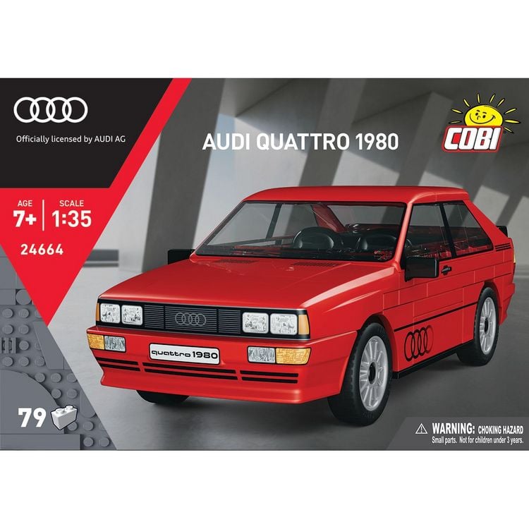 Produktbild: COBI 24664 - Audi Quattro 1980, rot, 1:35, Bausatz, 79 Klemmbausteine