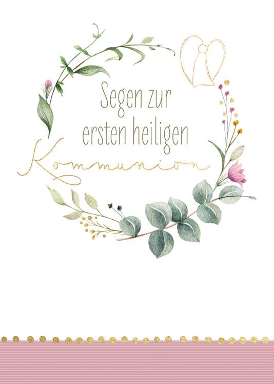Produktbild: Gru&szlig;karte - Segen zur ersten heiligen Kommunion