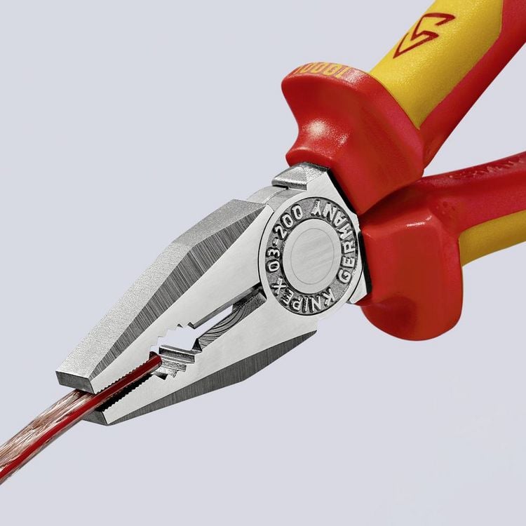 Produktbild: Knipex 03 06 200 VDE Kombizange 200mm DIN ISO 5746, DIN EN 60900
