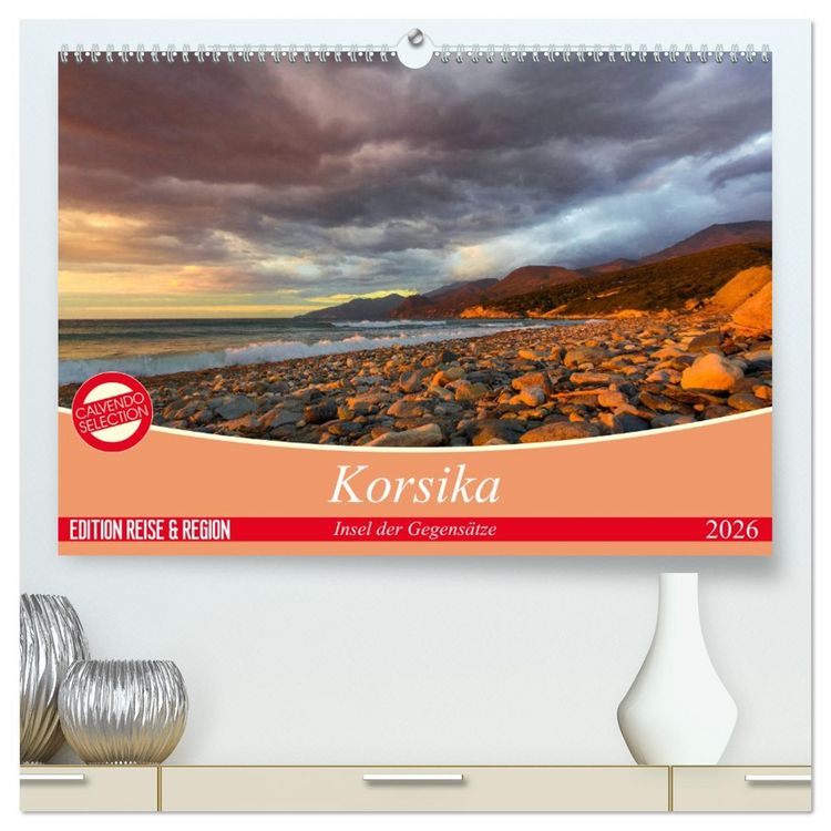 Produktbild: Korsika - Insel der Gegens&auml;tze (hochwertiger Premium Wandkalender 2026 DIN A2 quer), Kunstdruck in Hochglanz