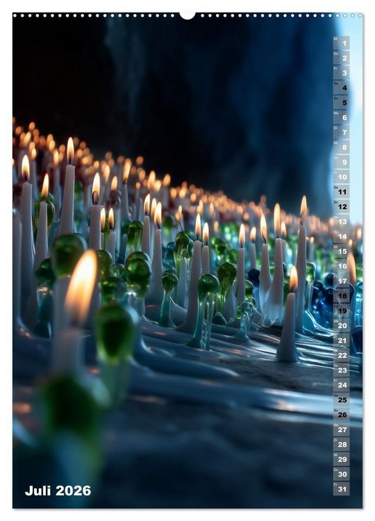 Produktbild: Kerzenwelt (Wandkalender 2026 DIN A2 hoch), CALVENDO Monatskalender