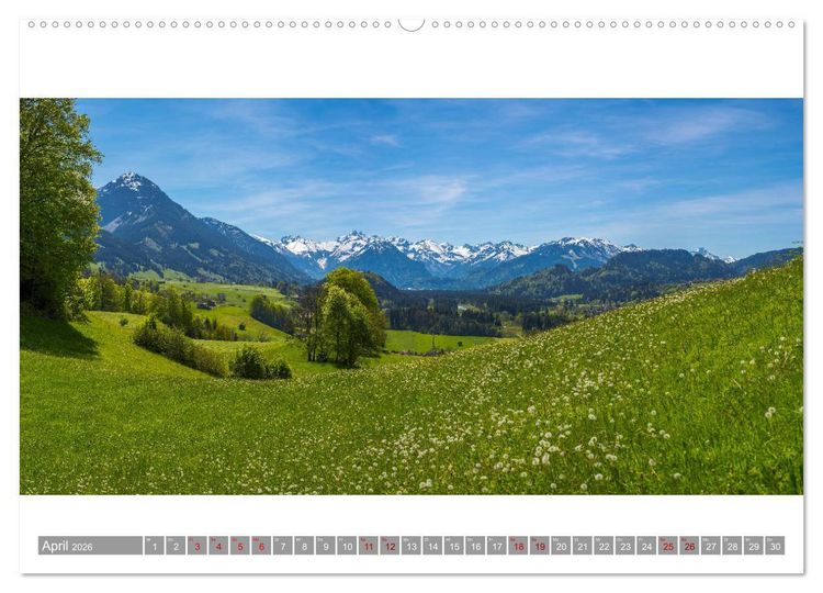 Produktbild: Oberallg&auml;u Panorama (hochwertiger Premium Wandkalender 2026 DIN A2 quer), Kunstdruck in Hochglanz