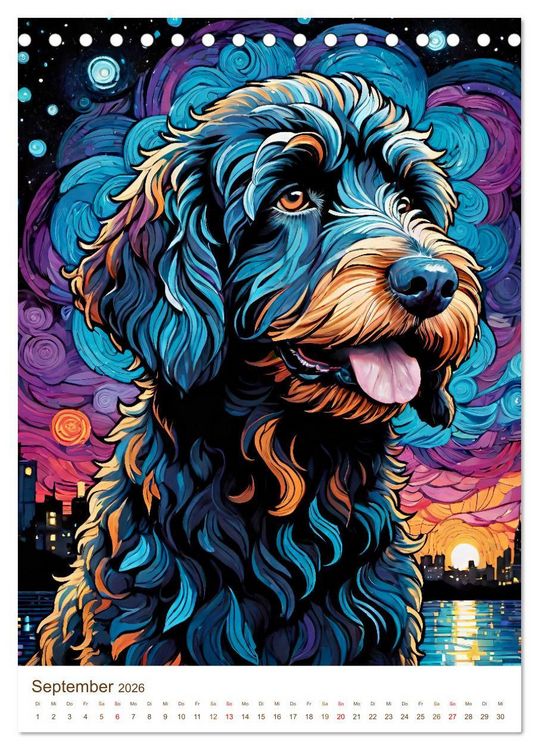 Produktbild: Der Labradoodle (Tischkalender 2026 DIN A5 hoch), CALVENDO Monatskalender