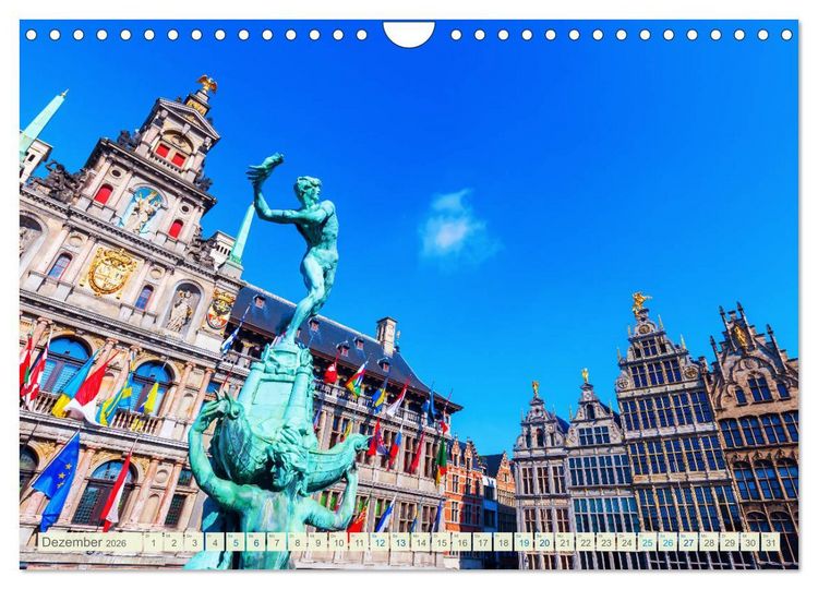 Produktbild: Fotografische Impressionen aus Antwerpen (Wandkalender 2026 DIN A4 quer), CALVENDO Monatskalender