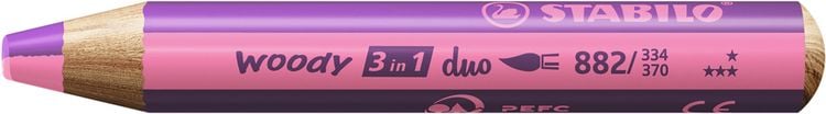 Produktbild: STABILO Multitalent-Stift woody 3 in 1 duo lila/rosa