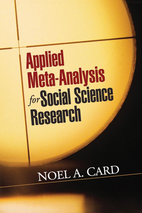 Produktbild: Applied Meta-Analysis for Social Science Research