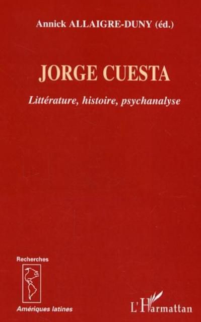Produktbild: Jorge cuesta litterature histoire psycha