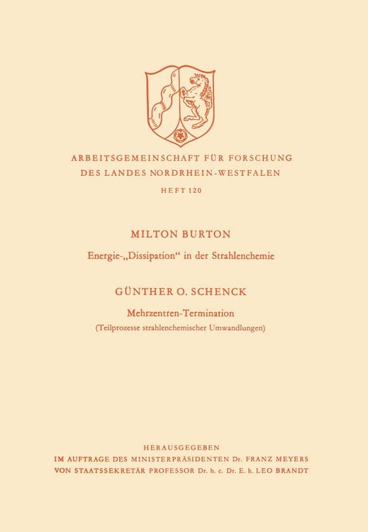 Produktbild: Energie-&bdquo;Dissipation&ldquo; in der Strahlenchemie. Mehrzentren-Termination