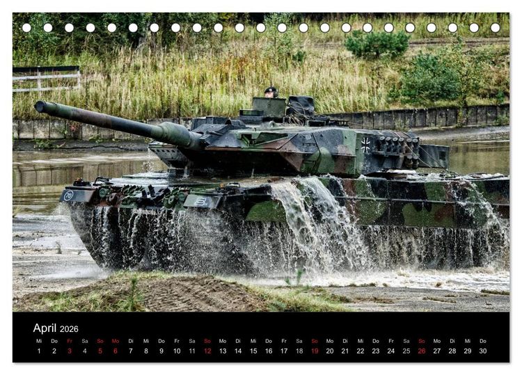 Produktbild: Panzerstahl auf der Heide &ndash; Das Heer legt wieder los (Tischkalender 2026 DIN A5 quer), CALVENDO Monatskalender