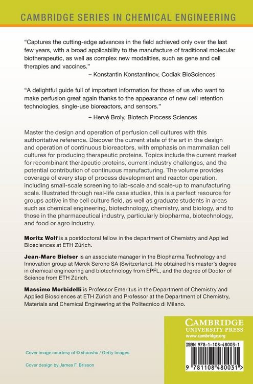 Produktbild: Perfusion Cell Culture Processes for Biopharmaceuticals