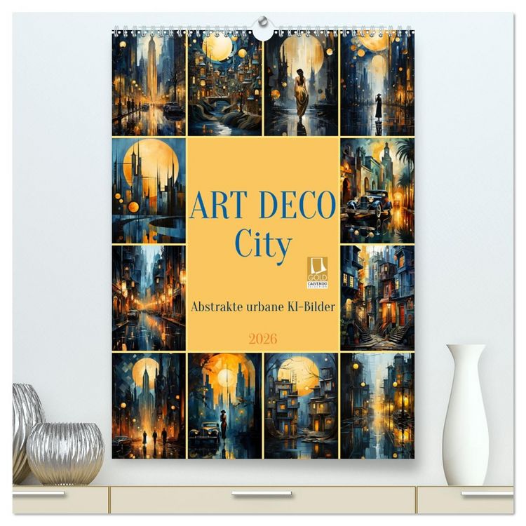 Produktbild: ART DECO City (hochwertiger Premium Wandkalender 2026 DIN A2 hoch), Kunstdruck in Hochglanz