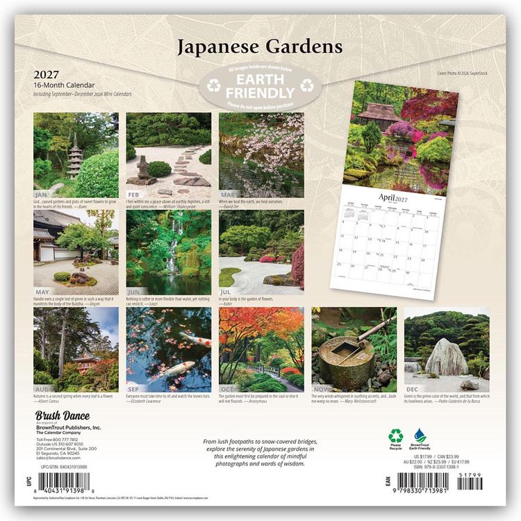 Produktbild: Japanese Gardens &ndash; Japanische G&auml;rten 2027 &ndash; 16-Monatskalender
