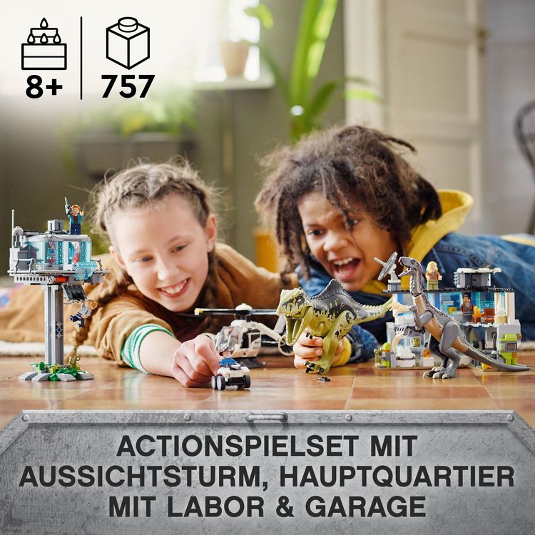 Produktbild: LEGO&reg; Jurassic World: Giganotosaurus & Therizinosaurus Angriff (76949); Bauset; spannendes Spielzeug f&uuml;r Kinder ab 9 Jahren (658 Teile)