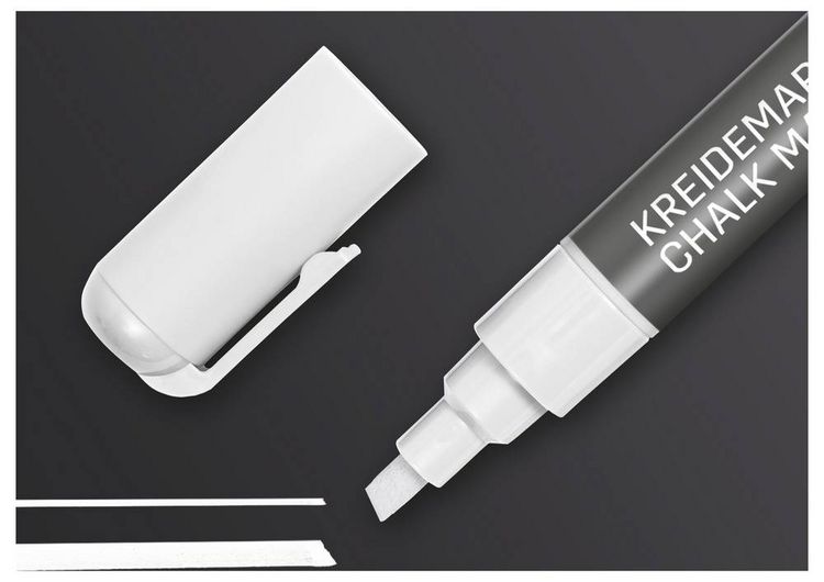Produktbild: Sigel BA181 Kreidemarker Wei&szlig; 1 mm, 5mm N/A