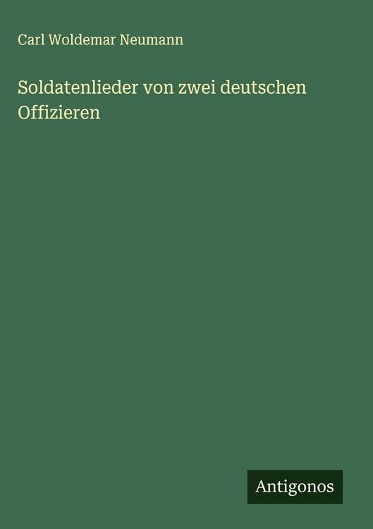 Produktbild: Soldatenlieder von zwei deutschen Offizieren
