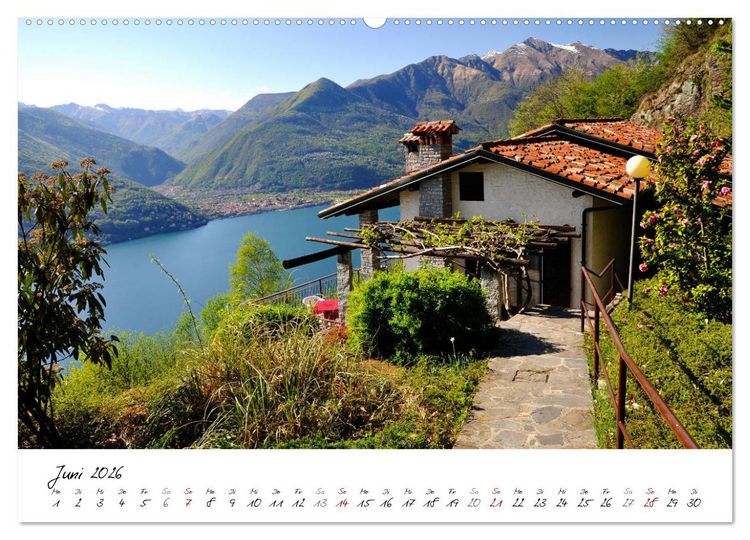 Produktbild: Motive rund um den See Lago Maggiore (Wandkalender 2026 DIN A2 quer), CALVENDO Monatskalender