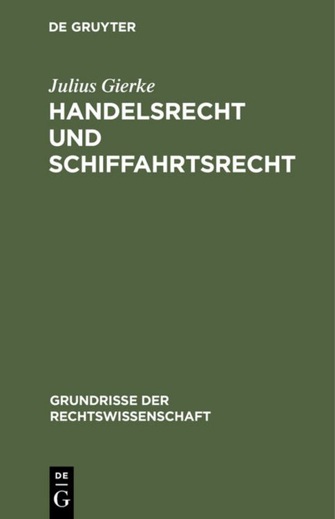 Produktbild: Handelsrecht und Schiffahrtsrecht