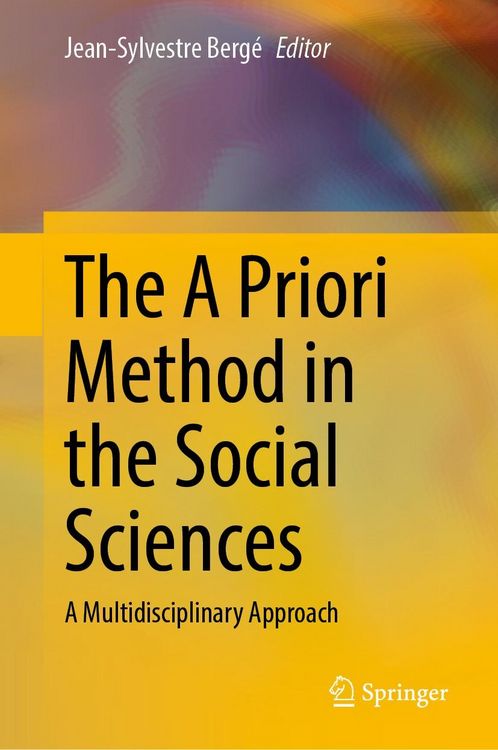 Produktbild: The A Priori Method in the Social Sciences