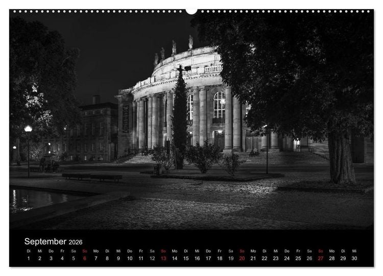 Produktbild: Stuttgart bei Nacht (hochwertiger Premium Wandkalender 2026 DIN A2 quer), Kunstdruck in Hochglanz