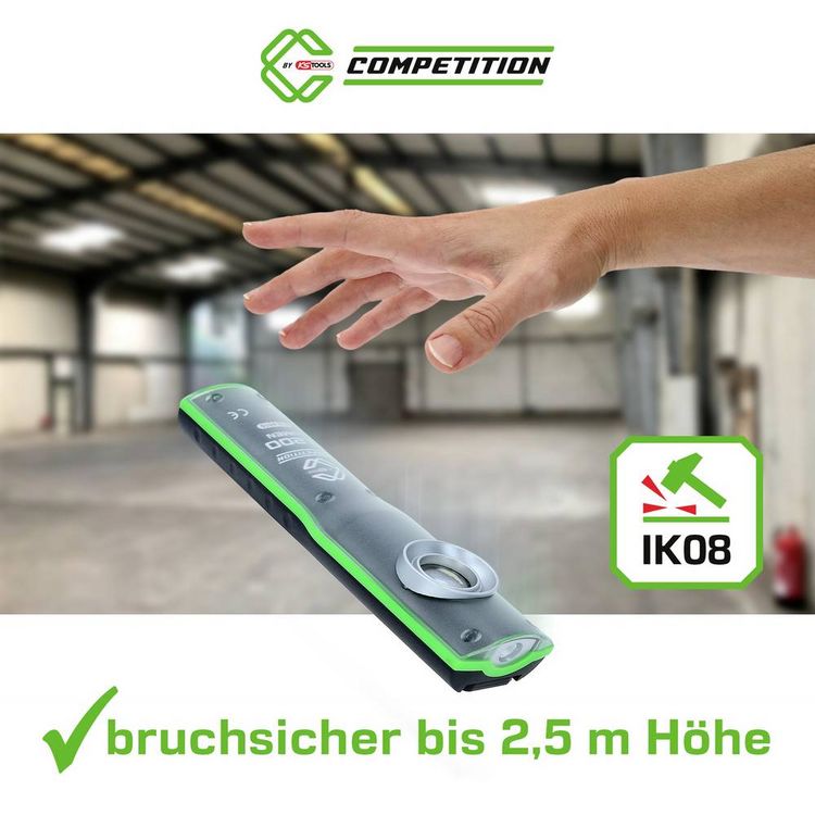 Produktbild: KS Tools 512.4510 COMPETITION LED-Arbeitsleuchte, dimmbar, 1200 Lumen, mit Ladestation 2021 Energieeffizienzklasse n.rel