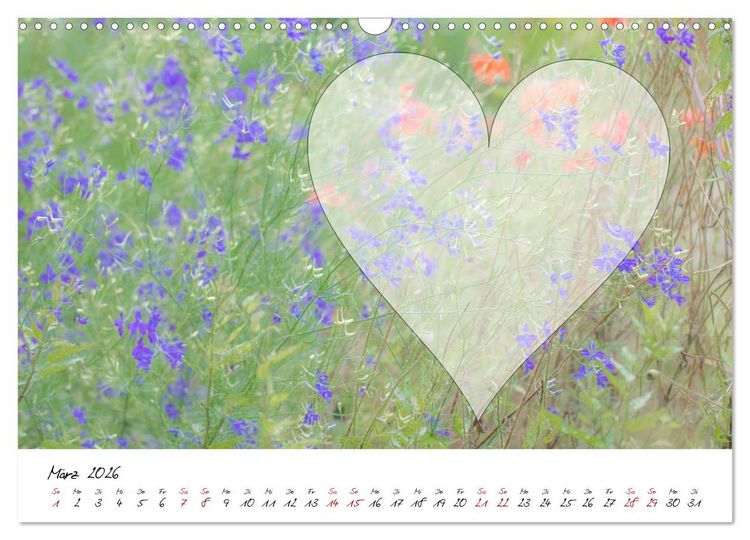 Produktbild: Blauer Bl&uuml;tentraum - Bastelkalender (Wandkalender 2026 DIN A3 quer), CALVENDO Monatskalender