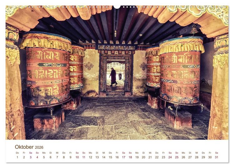 Produktbild: Mystisches Bhutan (Wandkalender 2026 DIN A2 quer), CALVENDO Monatskalender