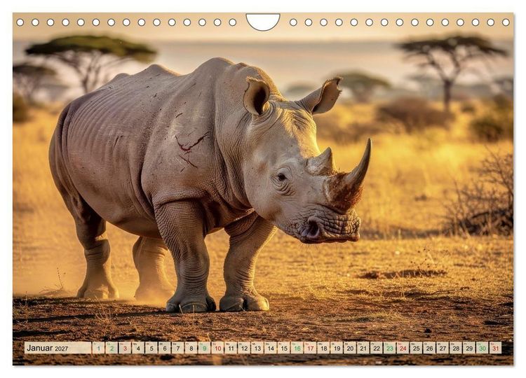 Produktbild: Gro&szlig;tiere - Weltweit (Wandkalender 2027 DIN A4 quer), CALVENDO Monatskalender