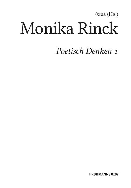 Produktbild: Poetisch denken 1