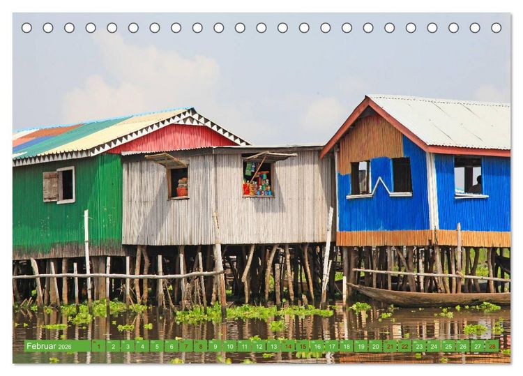 Produktbild: Benin M&auml;rkte Farben Voodoo (Tischkalender 2026 DIN A5 quer), CALVENDO Monatskalender