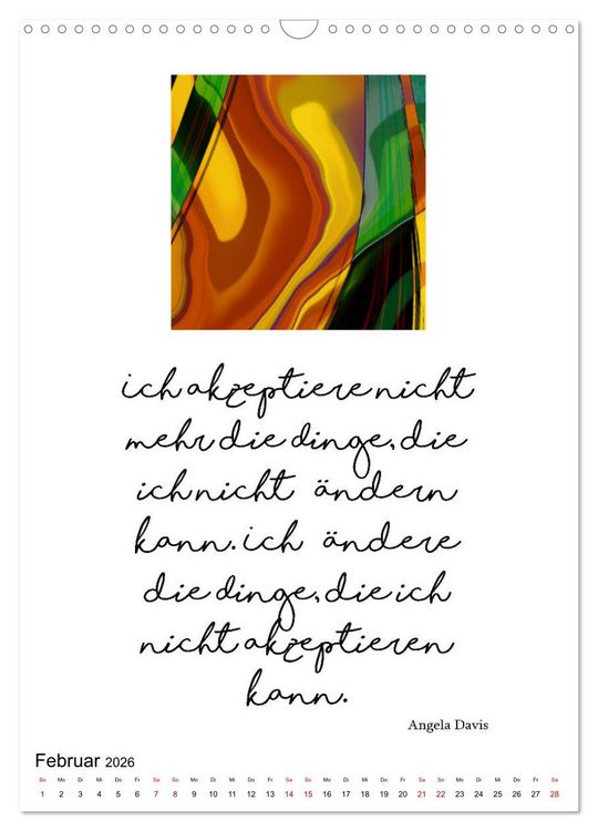 Produktbild: Mehr als Worte - Zitate starker Frauen (Wandkalender 2026 DIN A3 hoch), CALVENDO Monatskalender
