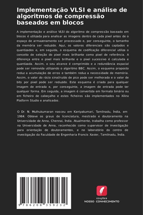 Produktbild: Implementa&ccedil;&atilde;o VLSI e an&aacute;lise de algoritmos de compress&atilde;o baseados em blocos