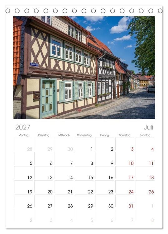 Produktbild: Tischplaner 2027 - Wernigerode - Historische Fachwerkstadt am Harz (A5 Tischkalender zum Aufstellen) CALVENDO