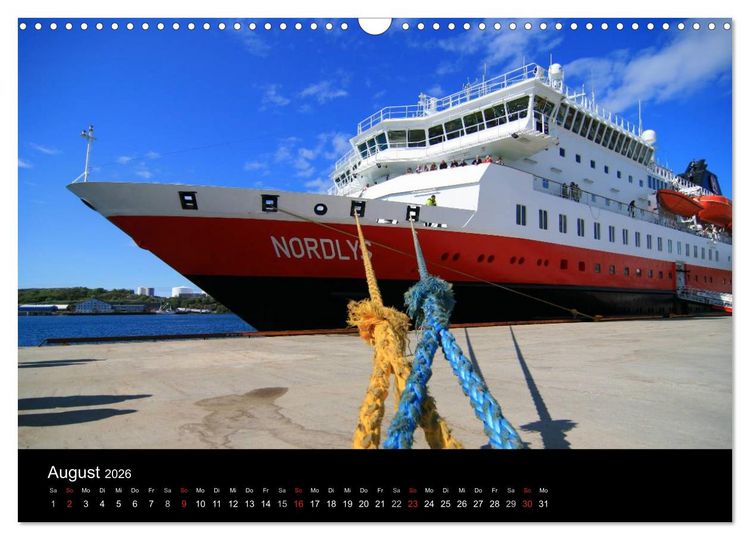 Produktbild: Hurtigruten - Entlang der norwegischen K&uuml;ste (Wandkalender 2026 DIN A3 quer), CALVENDO Monatskalender