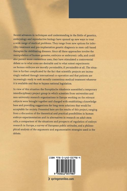 Produktbild: Embryo Research in Pluralistic Europe