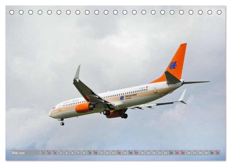 Produktbild: Flugzeuge - Eindrucksvolle Riesen am Himmel (Tischkalender 2026 DIN A5 quer), CALVENDO Monatskalender