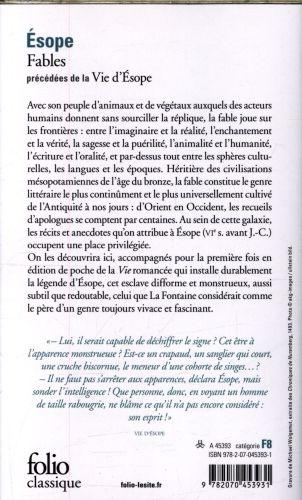 Produktbild: Fables. Pr&eacute;c&eacute;d&eacute;es de la Vie d'Esope