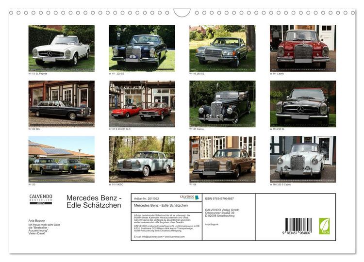 Produktbild: Mercedes Benz - Edle Sch&auml;tzchen (Wandkalender 2026 DIN A3 quer), CALVENDO Monatskalender