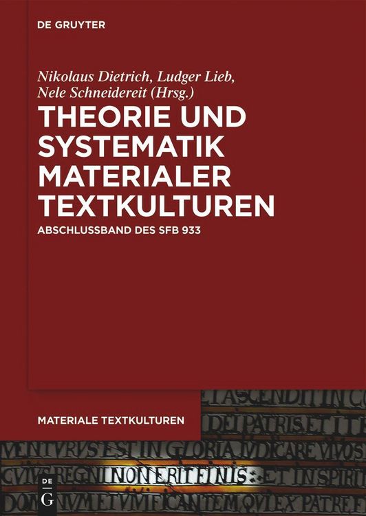 Produktbild: Theorie und Systematik materialer Textkulturen