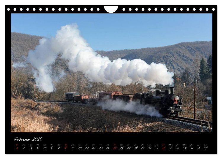 Produktbild: Faszination Dampflokomotive (Wandkalender 2026 DIN A4 quer), CALVENDO Monatskalender