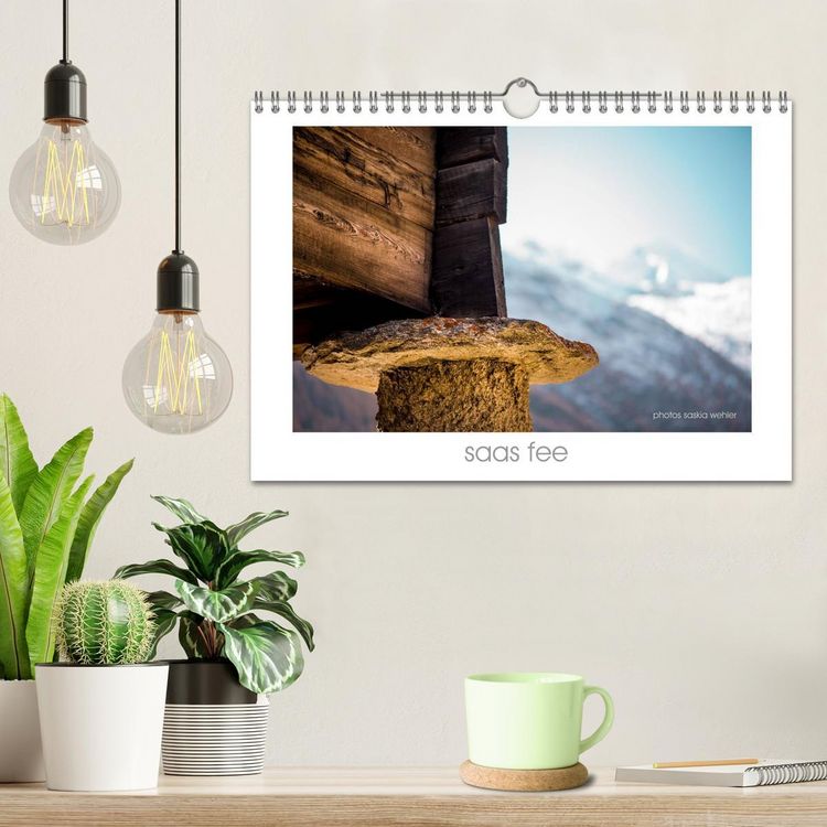 Produktbild: saas fee (Wandkalender 2026 DIN A4 quer), CALVENDO Monatskalender
