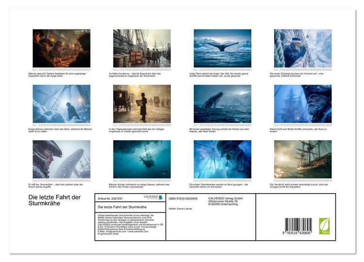 Produktbild: Die letzte Fahrt der Sturmkr&auml;he (hochwertiger Premium Wandkalender 2026 DIN A2 quer), Kunstdruck in Hochglanz