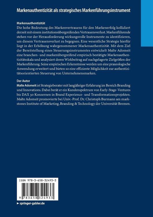 Produktbild: Markenauthentizit&auml;t als strategisches Markenf&uuml;hrungsinstrument