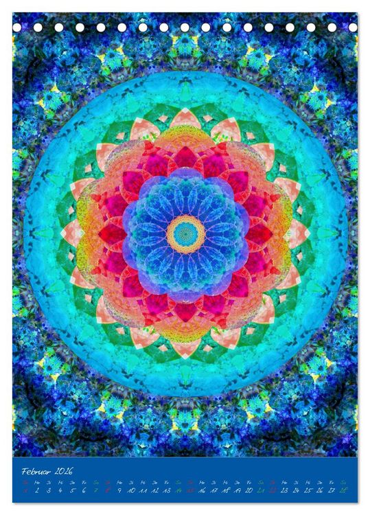 Produktbild: Bl&uuml;hende Mandalas (Tischkalender 2026 DIN A5 hoch), CALVENDO Monatskalender