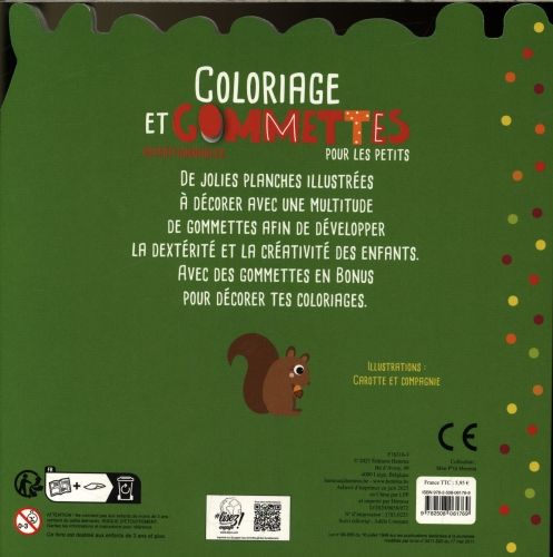 Produktbild: Coloriage et gommettes pour les petits : les animaux de la for&ecirc;t