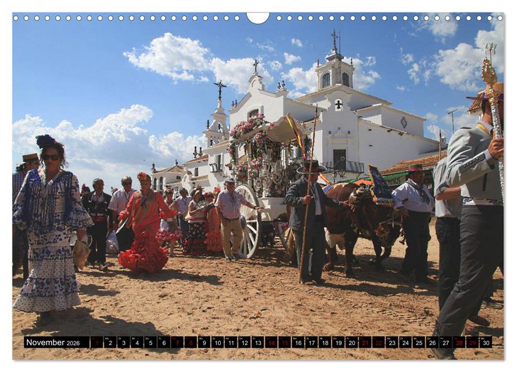 Produktbild: El Rocio - Andalusiens faszinierende Wallfahrt (Wandkalender 2026 DIN A3 quer), CALVENDO Monatskalender