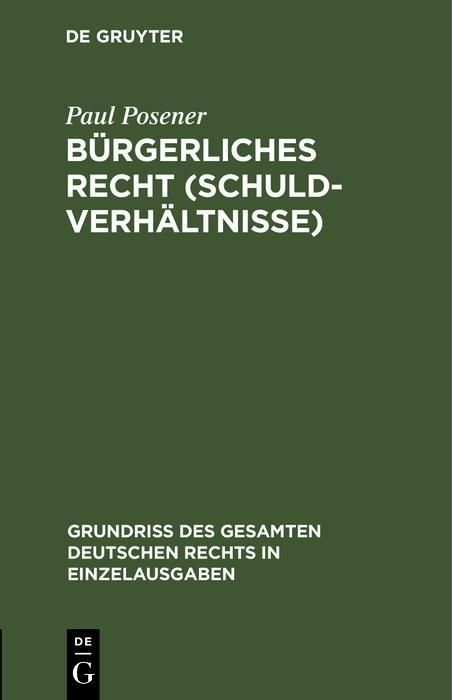 Produktbild: B&uuml;rgerliches Recht (Schuldverh&auml;ltnisse)