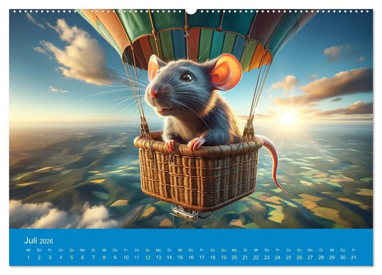 Produktbild: Abenteuerliche Ratten (hochwertiger Premium Wandkalender 2026 DIN A2 quer), Kunstdruck in Hochglanz