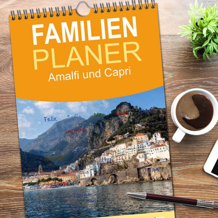 Produktbild: Familienplaner 2026 - Amalfik&uuml;ste und Capri mit 5 Spalten (Wandkalender, 21 x 45 cm) CALVENDO