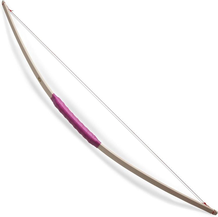 Produktbild: BestSaller 1266 - Prinzessinnen-Bogen inkl. 3 Pfeilen, Eschenholz, 90cm, Holz-Bogen, Griff mit pinke Kunstlederwickelung