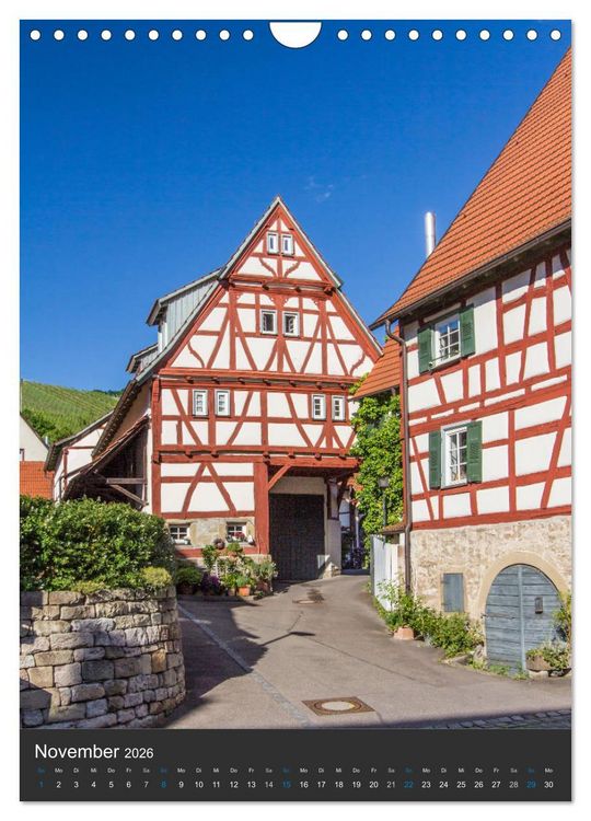 Produktbild: Str&uuml;mpfelbach - Fachwerkh&auml;user (Wandkalender 2026 DIN A4 hoch), CALVENDO Monatskalender